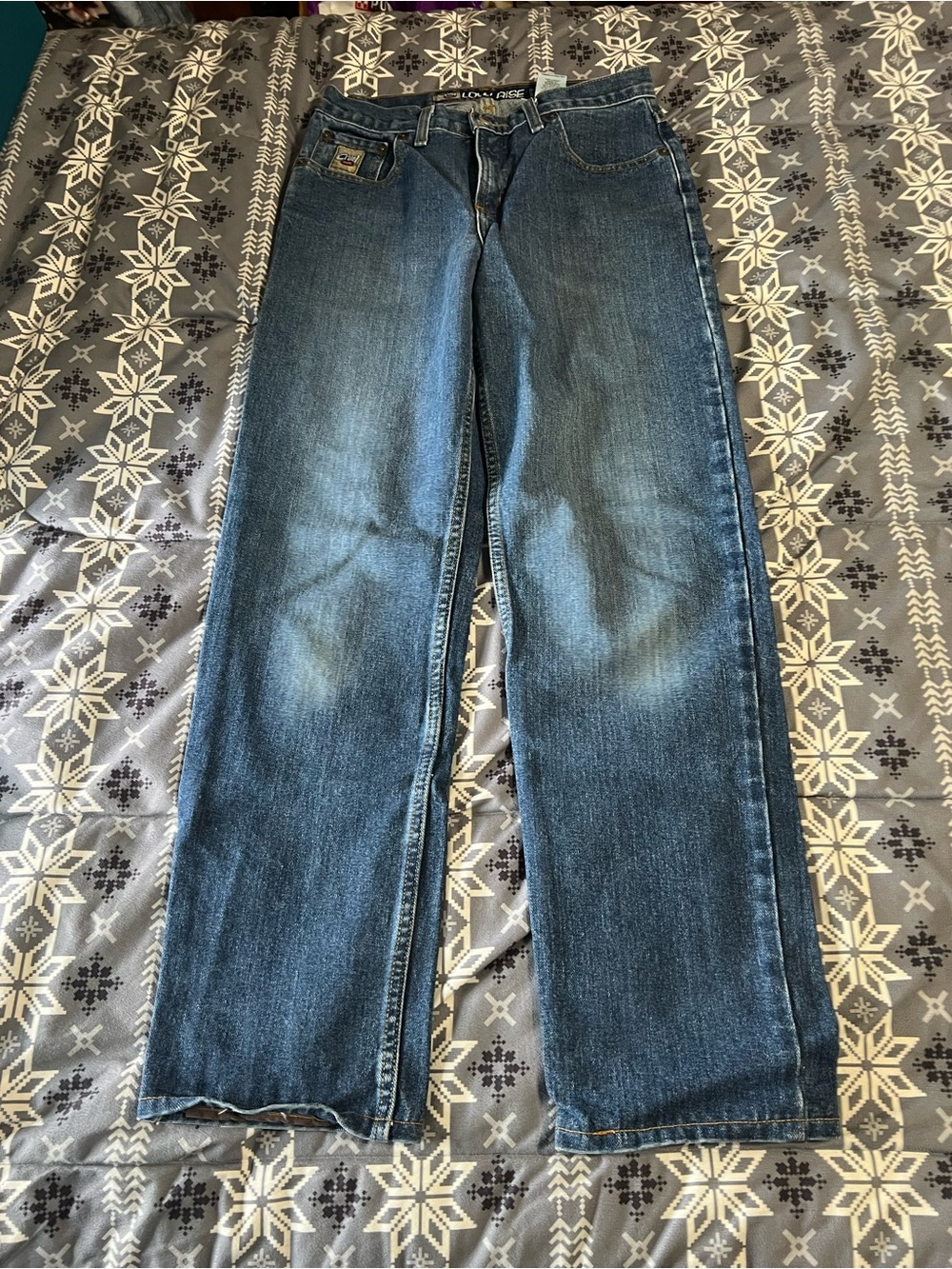 Cruel Girl Straight-Leg Jeans in Blue Wash
